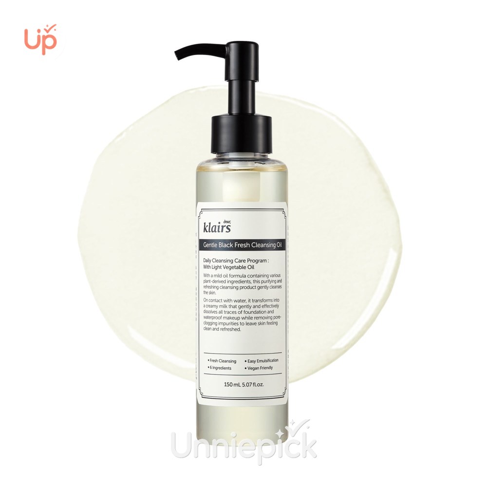 dear, klairs Gentle Black Fresh Cleansing Oil 150mL