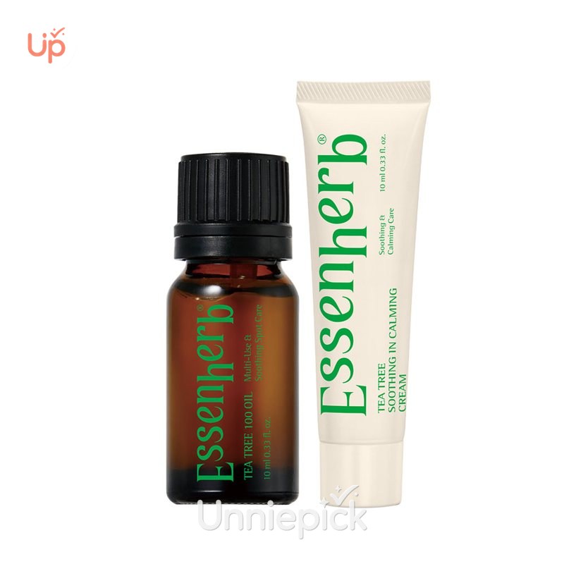 essenHERB Tea Tree 100 Oil 10mL Special Set (+Cream 10mL+Cotton Swab 50P)