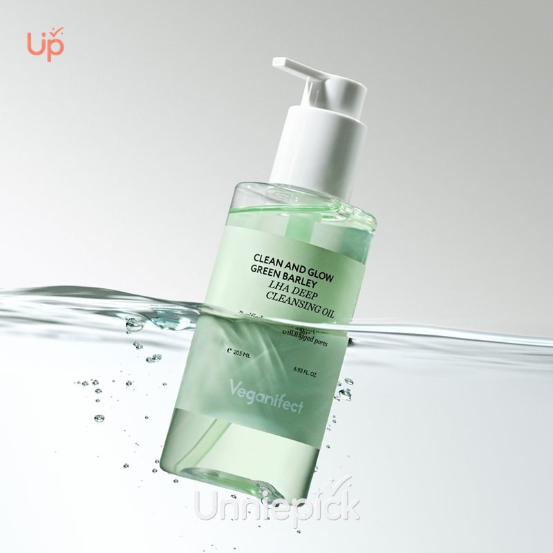 veganifect.Clean & Glow Green Barley LHA Deep Cleansing Oil 205ml Set (+Foam 30ml)