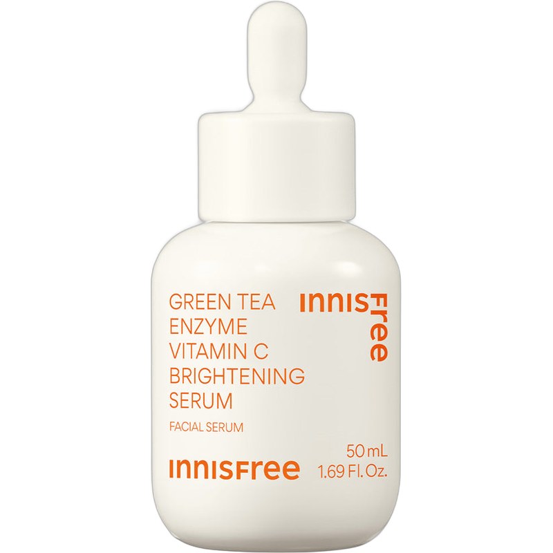 INNISFREE Vitamin C Green Tea Enzyme Brightening Serum 30ml Set (+10ml+Champion Keychain Mini Bag)