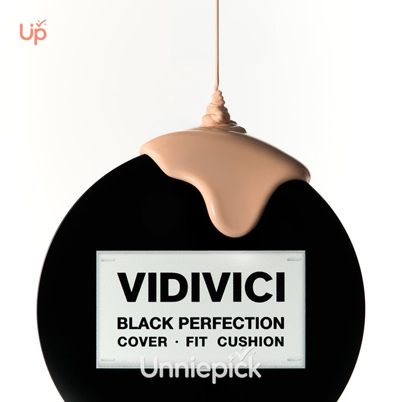 VIDIVICI Black Perfection Cover Fit Cushion Puff 5P