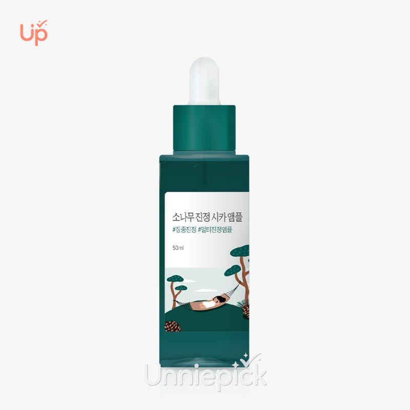 [NUNMEONGI EDITION] ROUND LAB Pine Calming Cica Ampoule 30ml Refill Set (+Refill 30ml+Mask Sheet 1ea+Stickers)