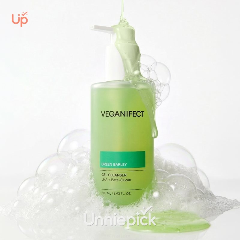 veganifect Green Barley LHA Gel Cleanser 205ml Set (+Cleansing Oil 20g)